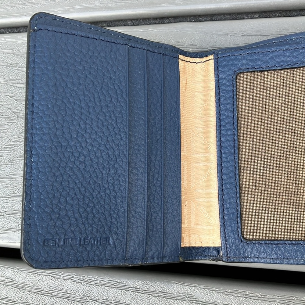 Lodis Women’s Leather Tři-fold Wallet Blue - Picture 8 of 10